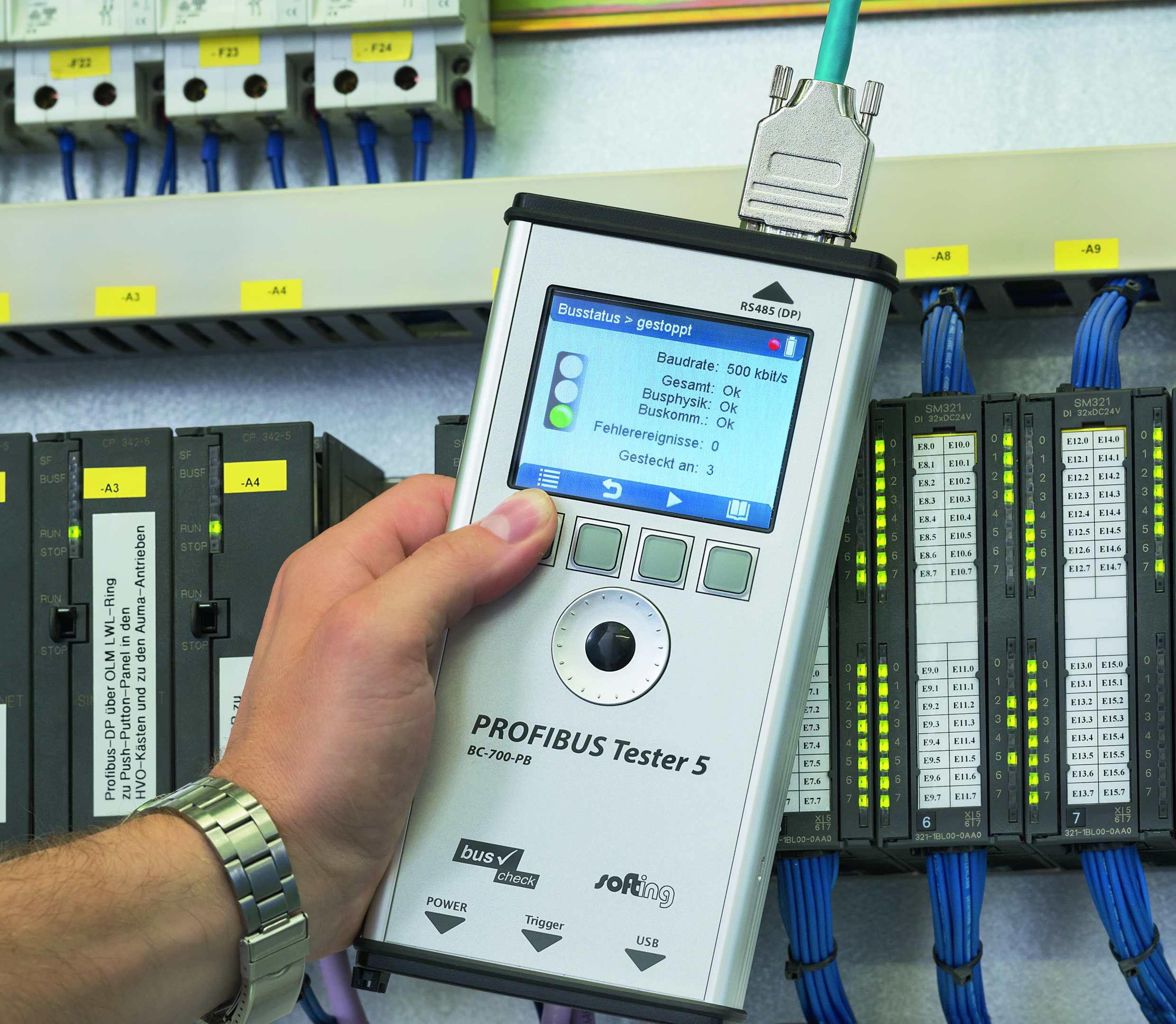 Profibus tester with enhanced feature set